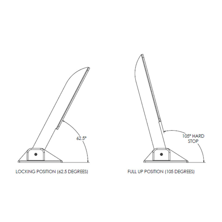 TACO Command Ratchet Hinge - 18-1/2" - 316 Stainless Steel Polished w/Hard Stop [H25-0048]
