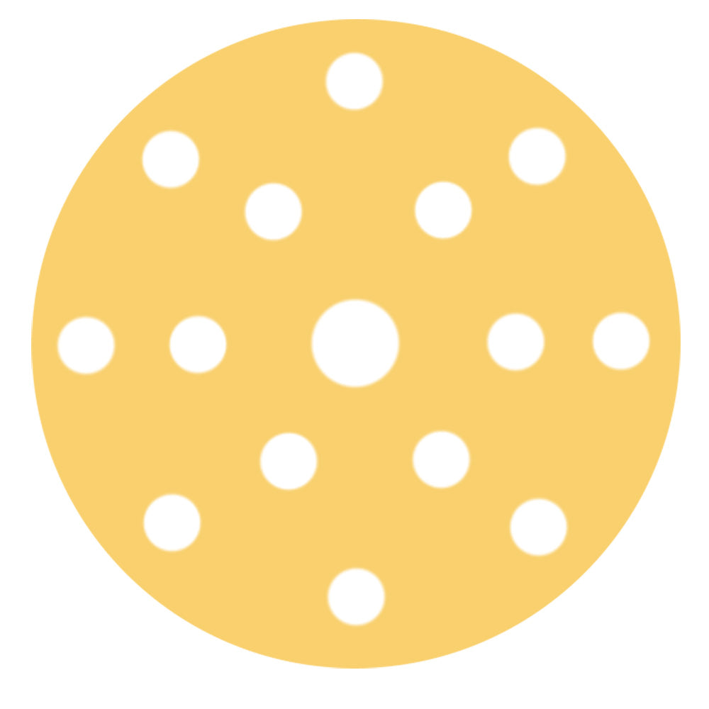 RUPES MULTIPURPOSE Paper Abrasive Discs 150mm (6") - 15 Holes - P80 Grit *Box of 50pcs [9.45PD080]