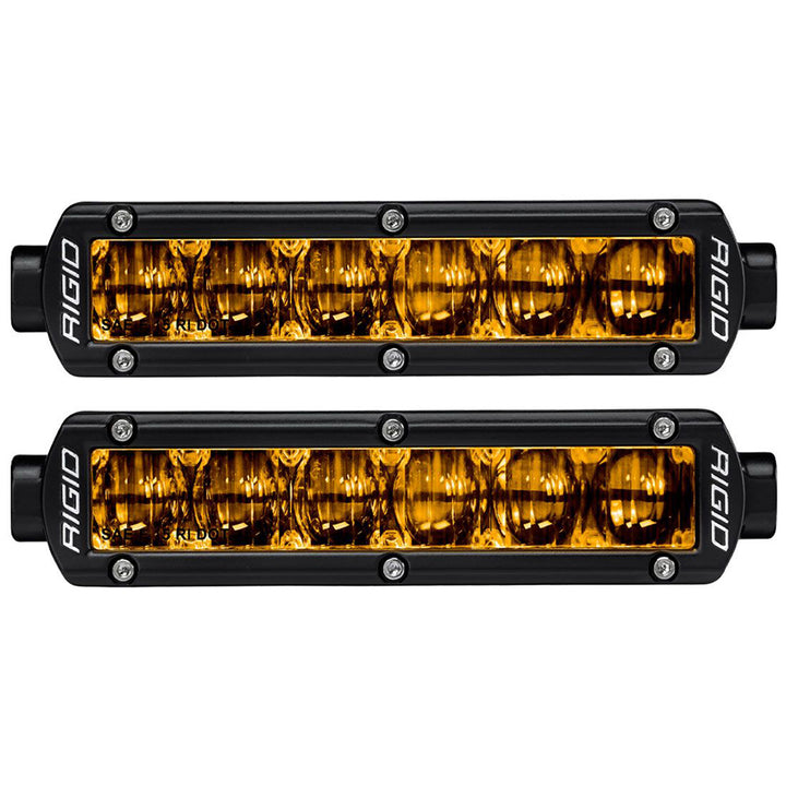 RIGID Industries 6" SR-Series SAE Compliant Fog Light - Black w/Yellow Light [906704]