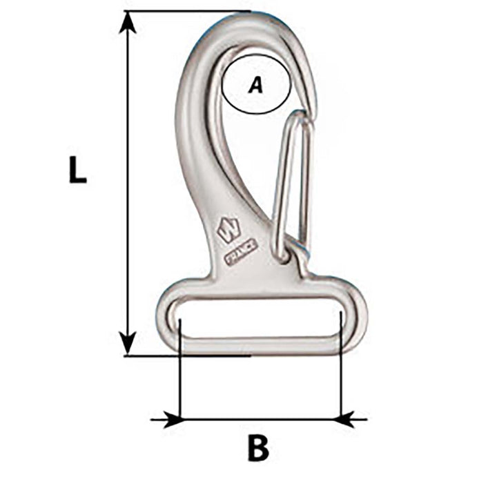 Wichard Webbing Snap Hook - 30mm - Length 60mm [2284W]