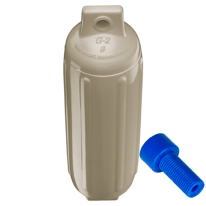 Polyform G-2 Twin Eye Fender 4.5" x 15.5" - Sand w/Adapter [G-2 SAND W/AIR ADAPTER]