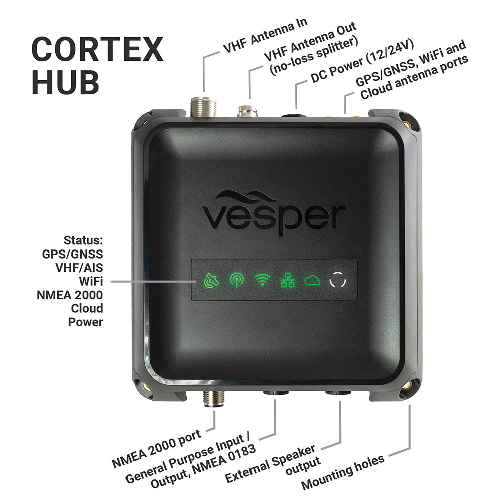 Vesper Cortex V1 - VHF Radio w/SOTDMA SmartAIS  Remote Vessel Monitoring - Works Worldwide  [010-02814-20]