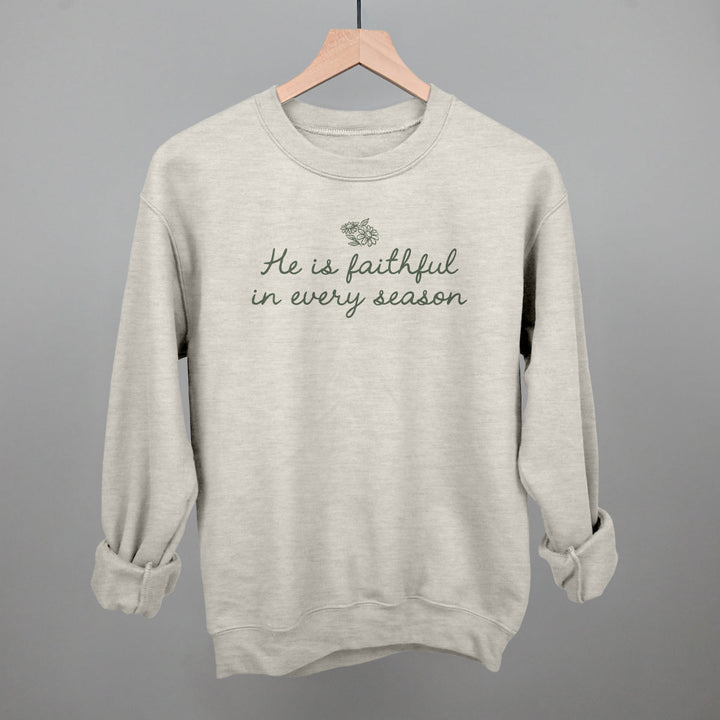 He Is Faithful In Every Season (Green Script)