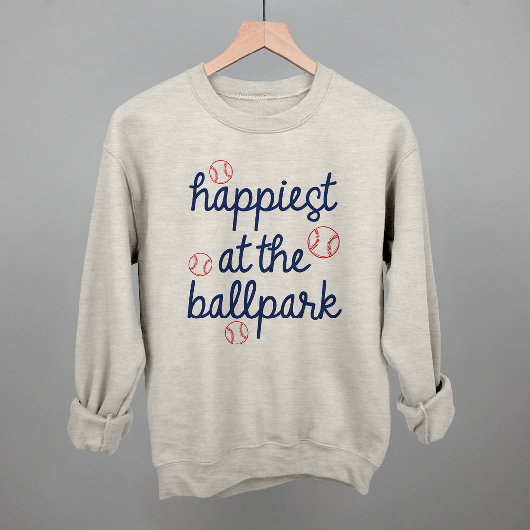 Happiest At The Ballpark Navy Script