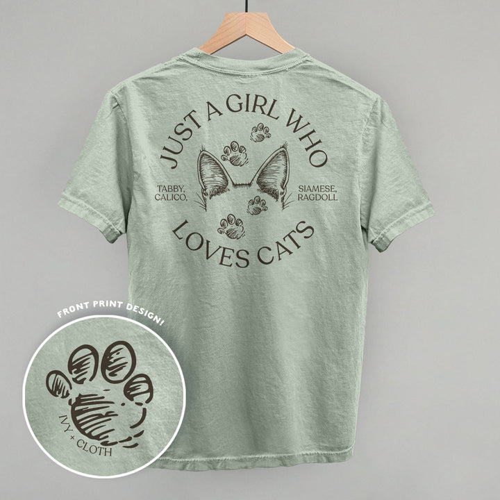 Just A Girl Who Loves Cats (Back Print)