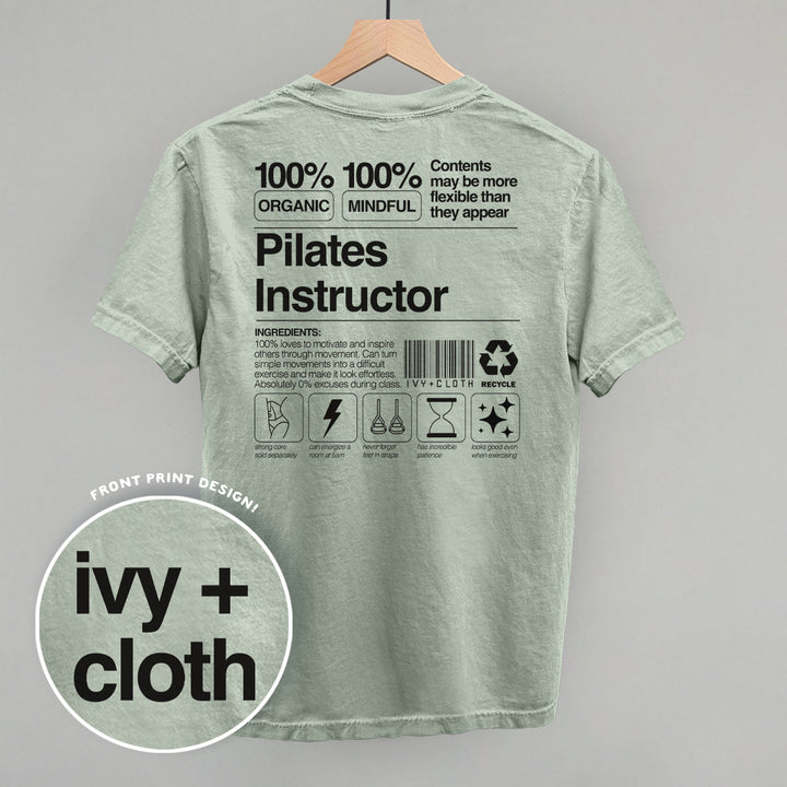 Pilates Instructor Nutrition Facts (Back Print)