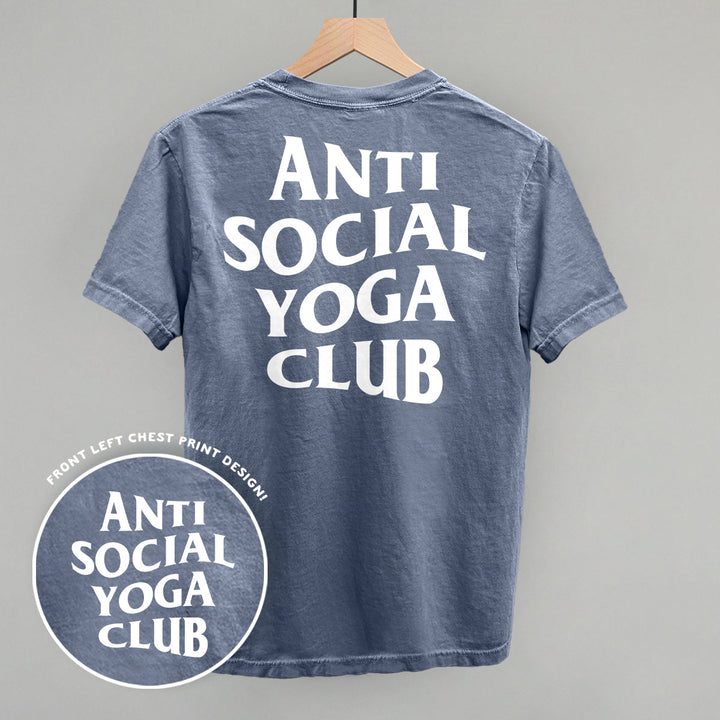 Anti Social Yoga Club (White) (Back Print)