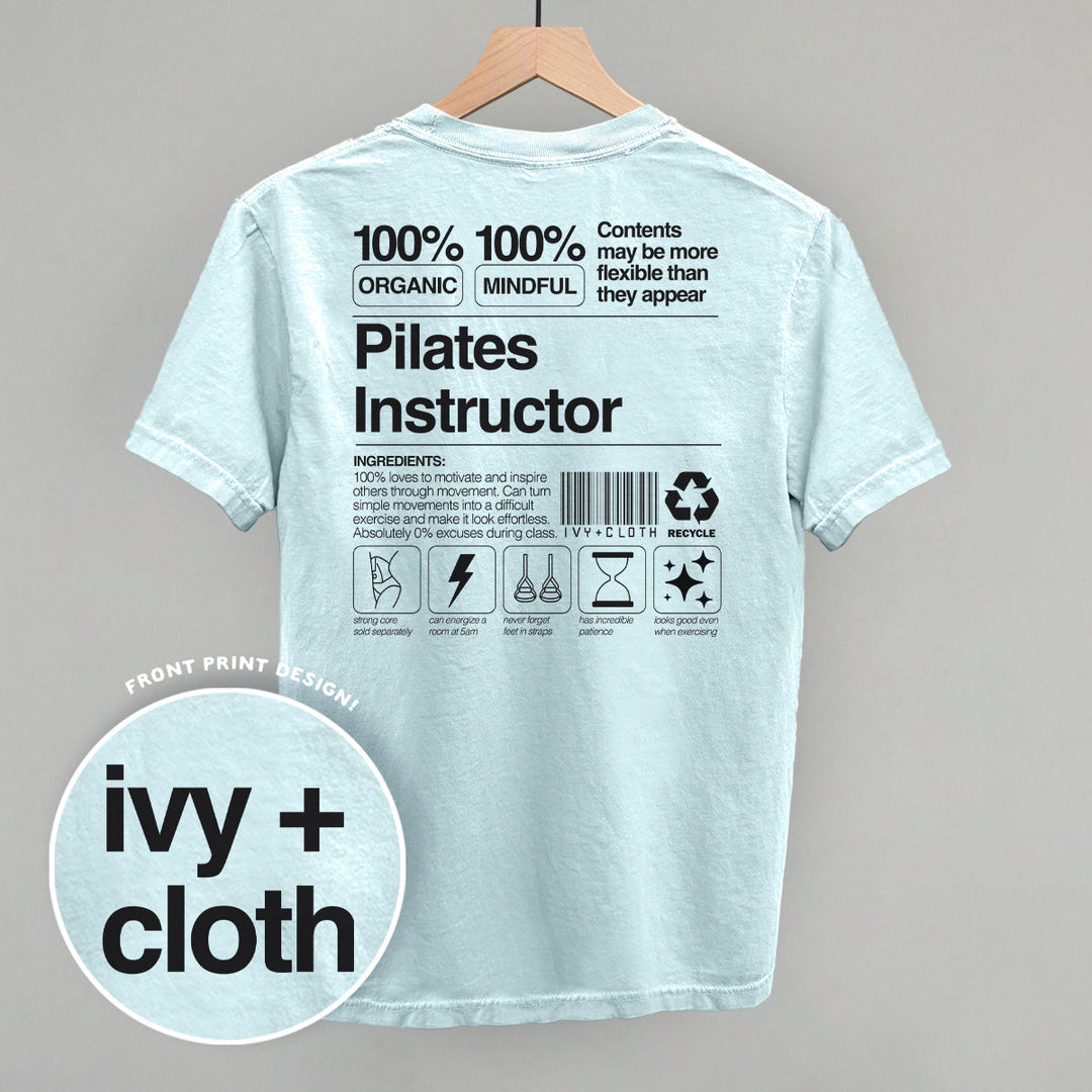 Pilates Instructor Nutrition Facts (Back Print)
