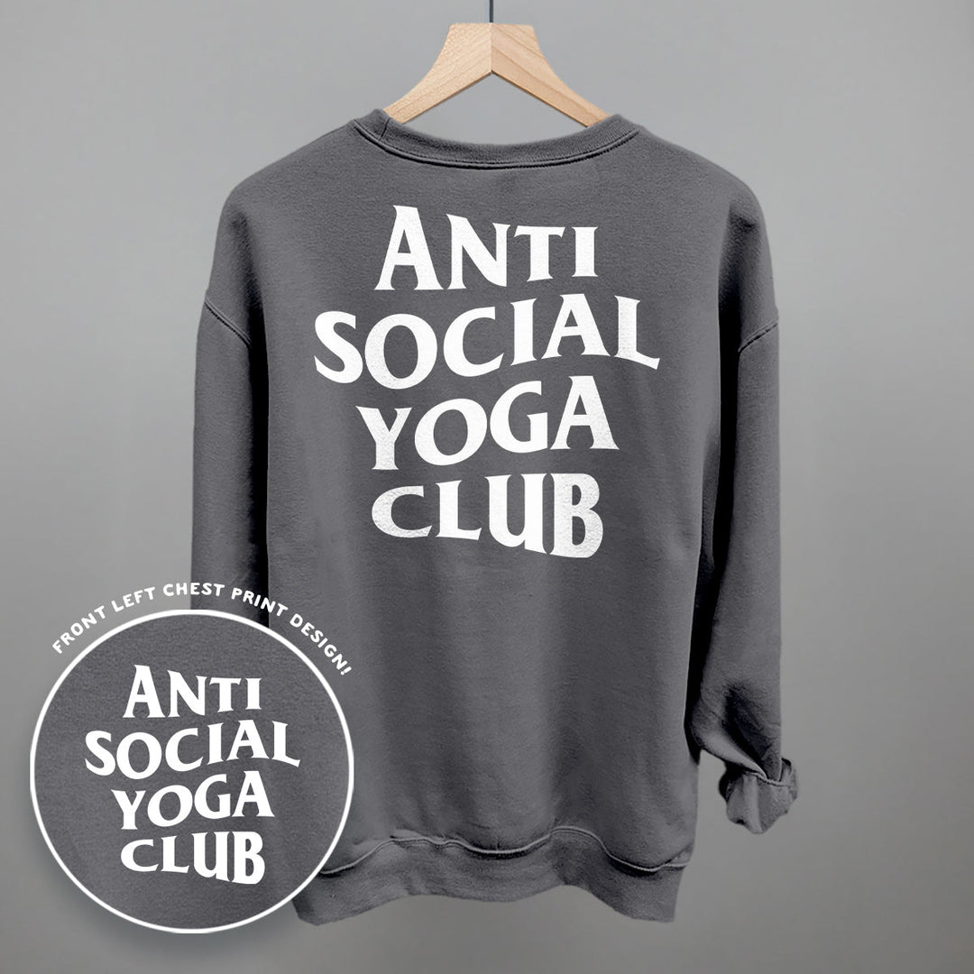 Anti Social Yoga Club (White) (Back Print)