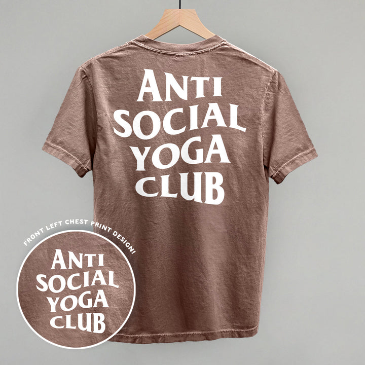 Anti Social Yoga Club (White) (Back Print)