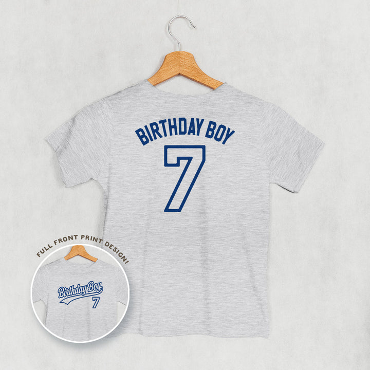 Birthday Boy Varsity #7 (Kids Back Print)