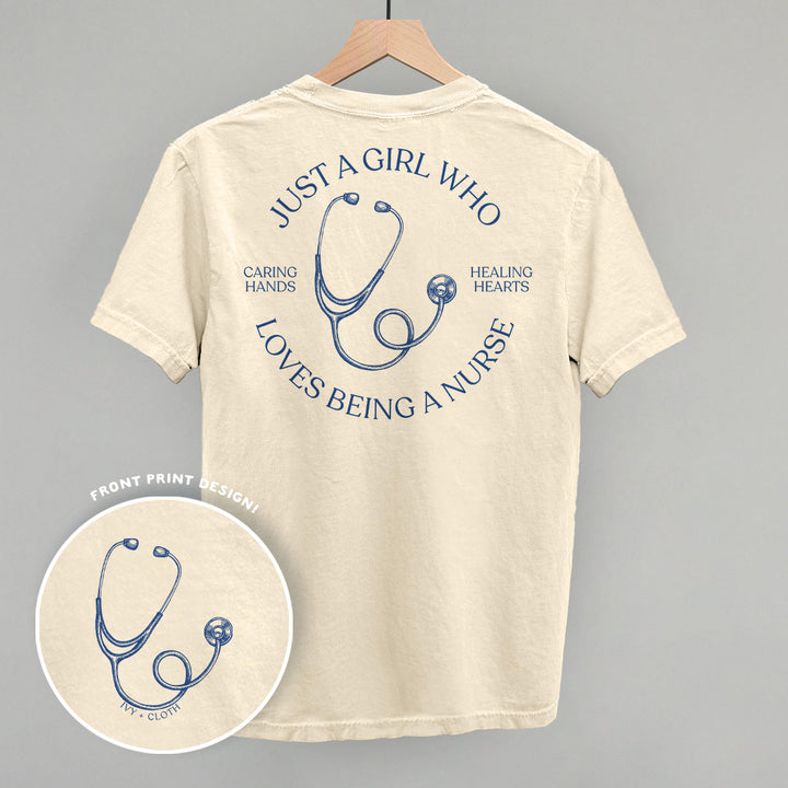 Just A Girl Who Loves Being A Nurse (Back Print)