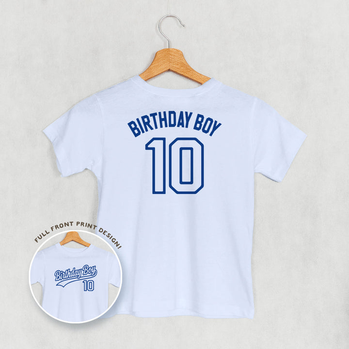 Birthday Boy Varsity #10 (Kids Back Print)