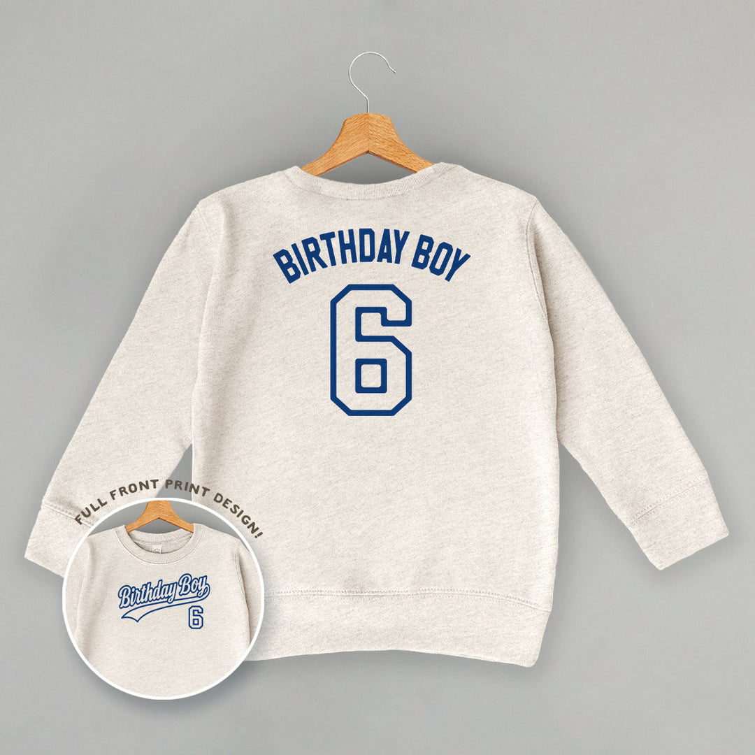 Birthday Boy Varsity #6 (Kids Back Print)