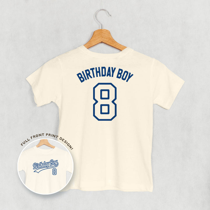 Birthday Boy Varsity #8 (Kids Back Print)