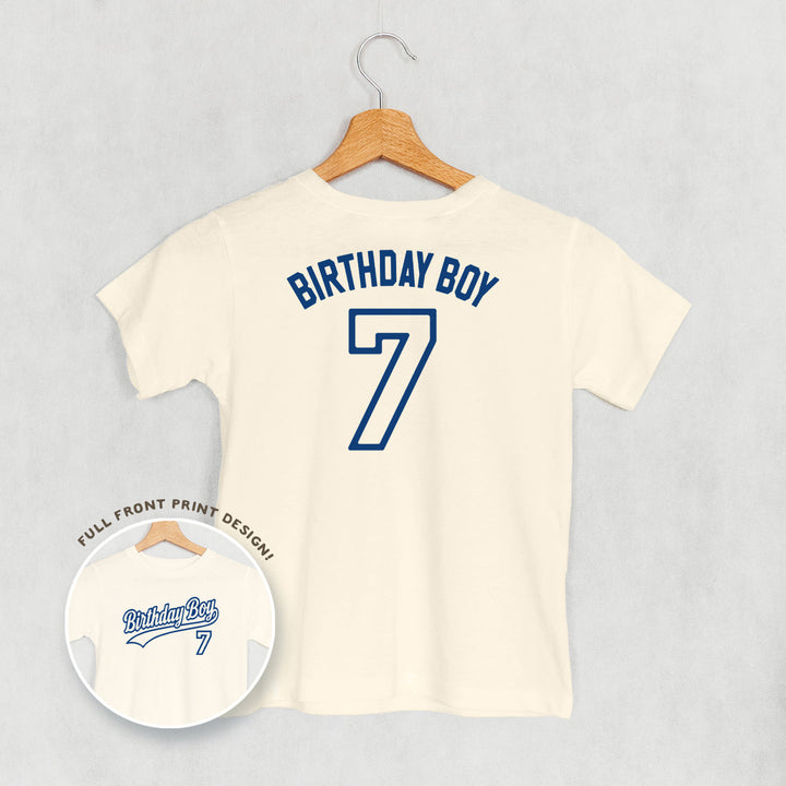Birthday Boy Varsity #7 (Kids Back Print)