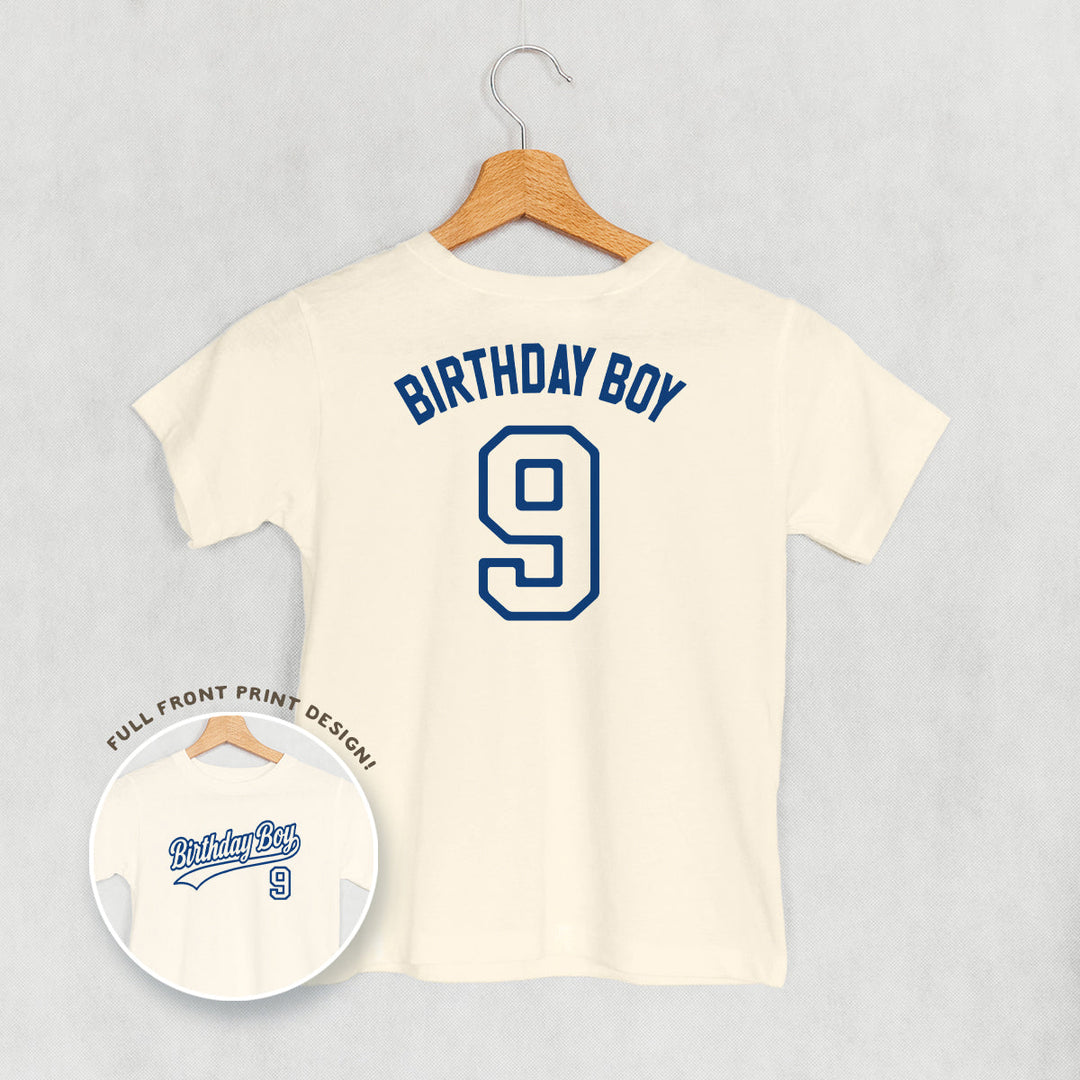 Birthday Boy Varsity #9 (Kids Back Print)