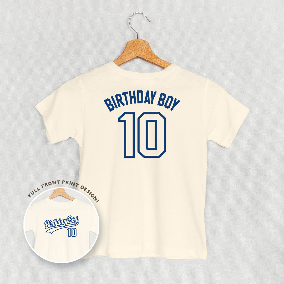 Birthday Boy Varsity #10 (Kids Back Print)