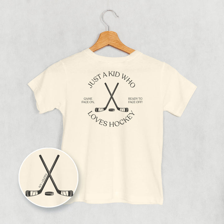 Just A Kid Who Loves Hockey (Kids Back Print)