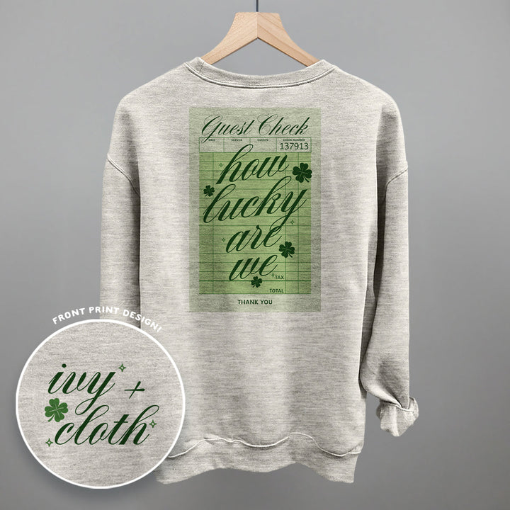 How Lucky Are We Guest Check (Back Print)