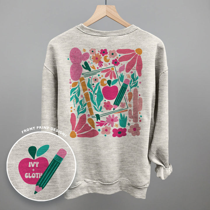Abstract Floral Teacher Doodle (Back Print)