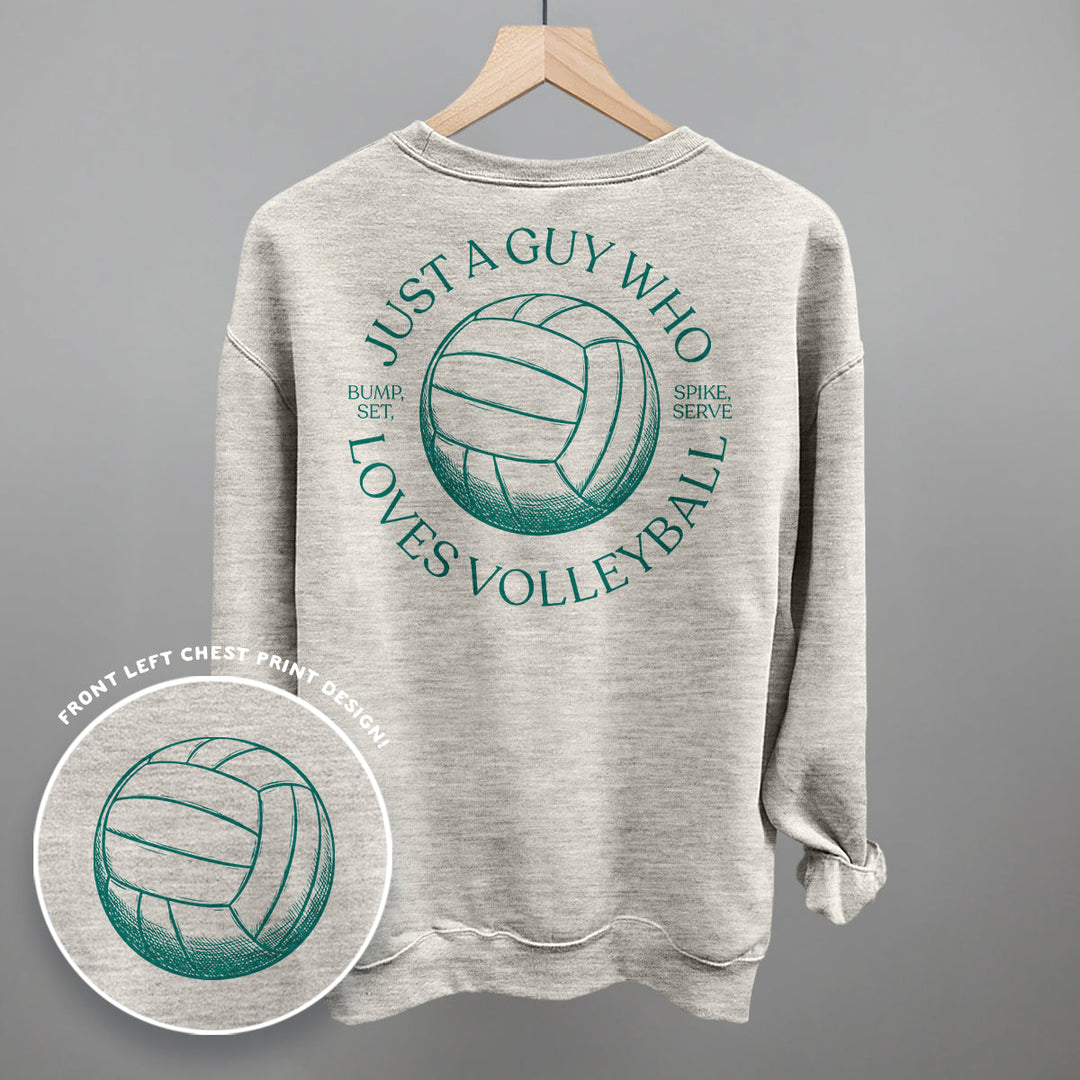 Just A Guy Who Loves Volleyball (Back Print)