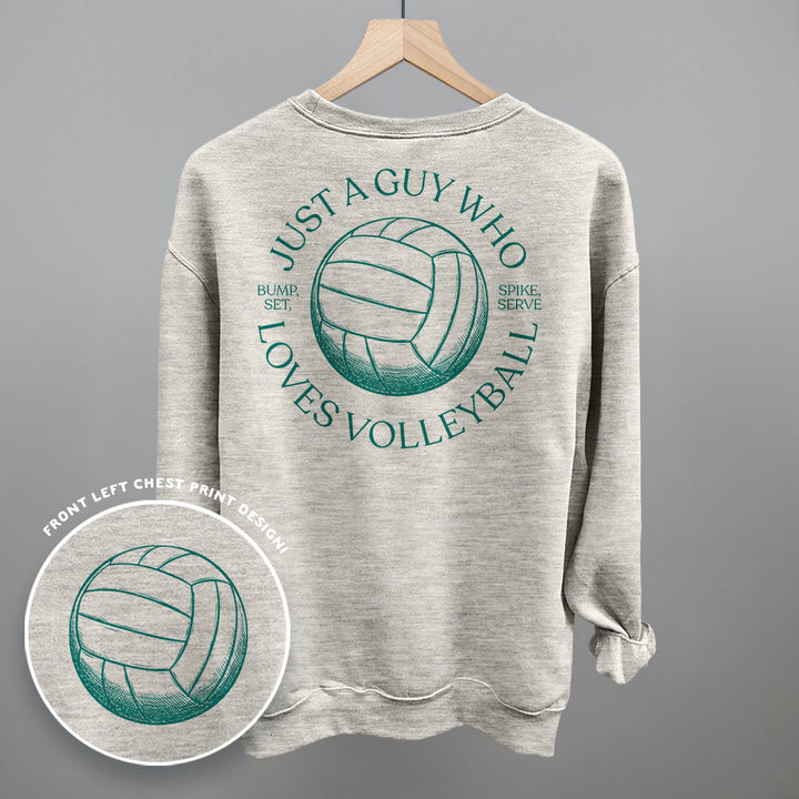 Just A Guy Who Loves Volleyball (Back Print)
