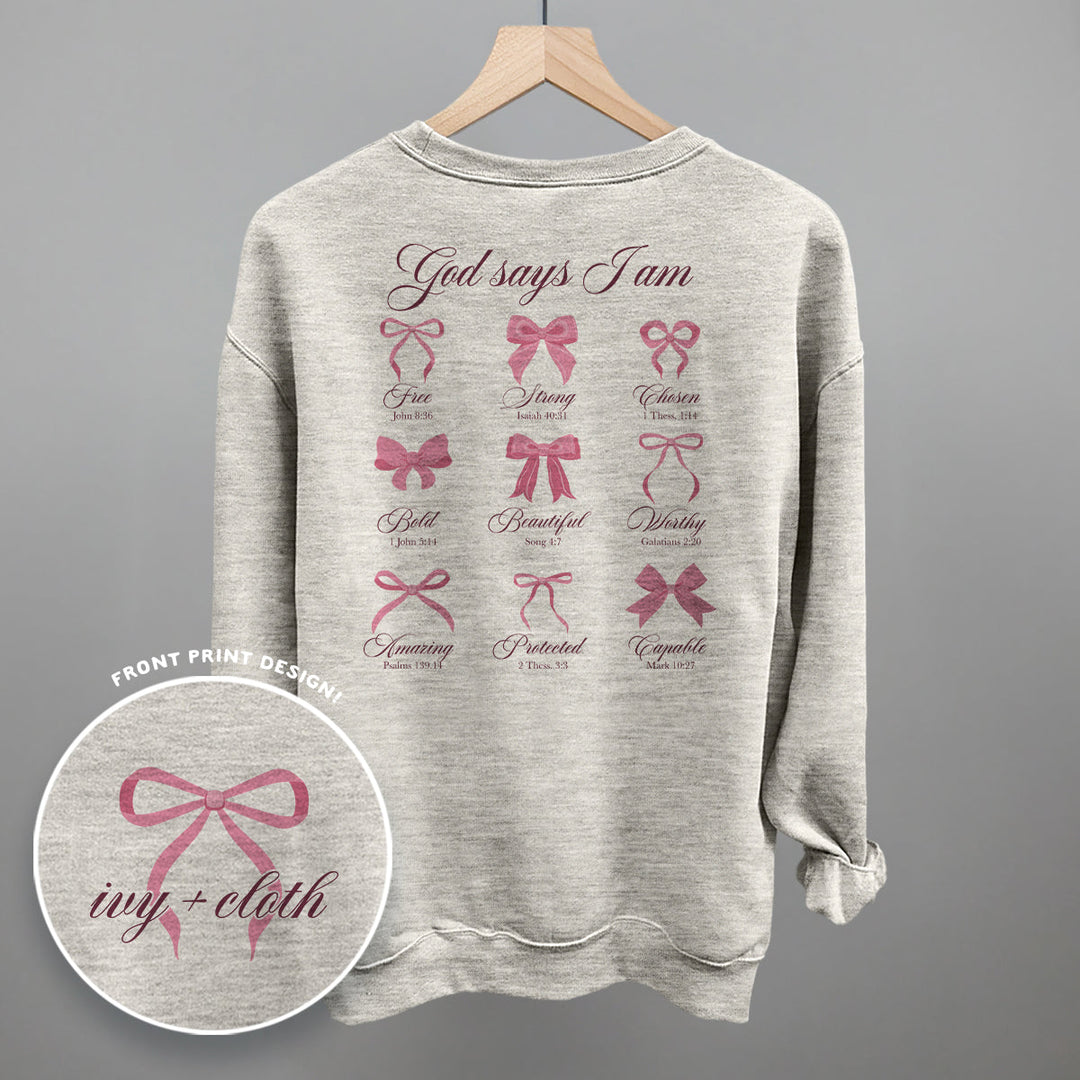 God Says I Am (Pink Bows) (Back Print)