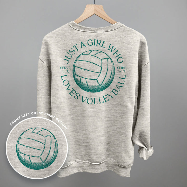 Just A Girl Who Loves Volleyball (Back Print)