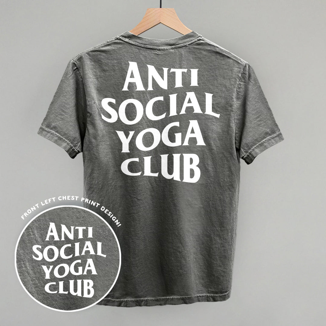 Anti Social Yoga Club (White) (Back Print)