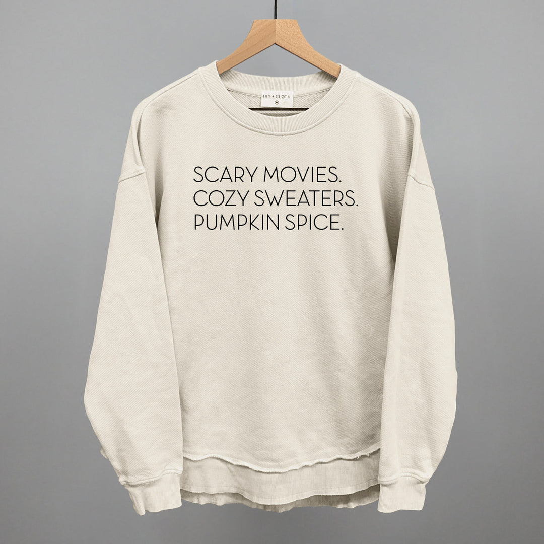 Scary Movies, Cozy Sweaters, Pumpkin Spice