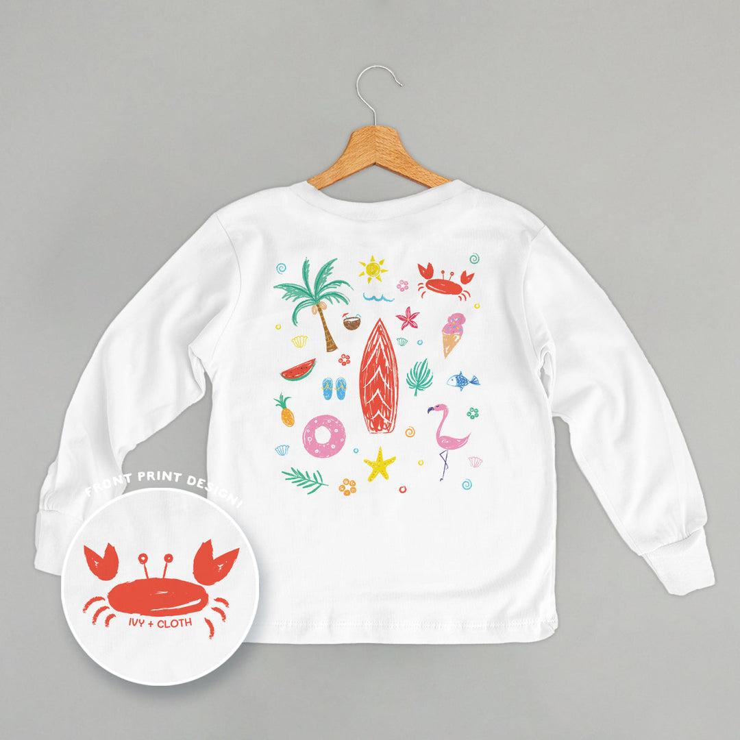 Beach Doodles (Kids Back Print)