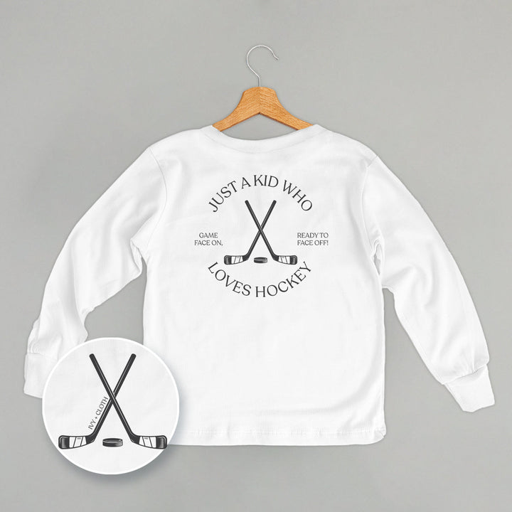 Just A Kid Who Loves Hockey (Kids Back Print)