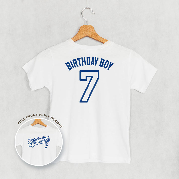 Birthday Boy Varsity #7 (Kids Back Print)