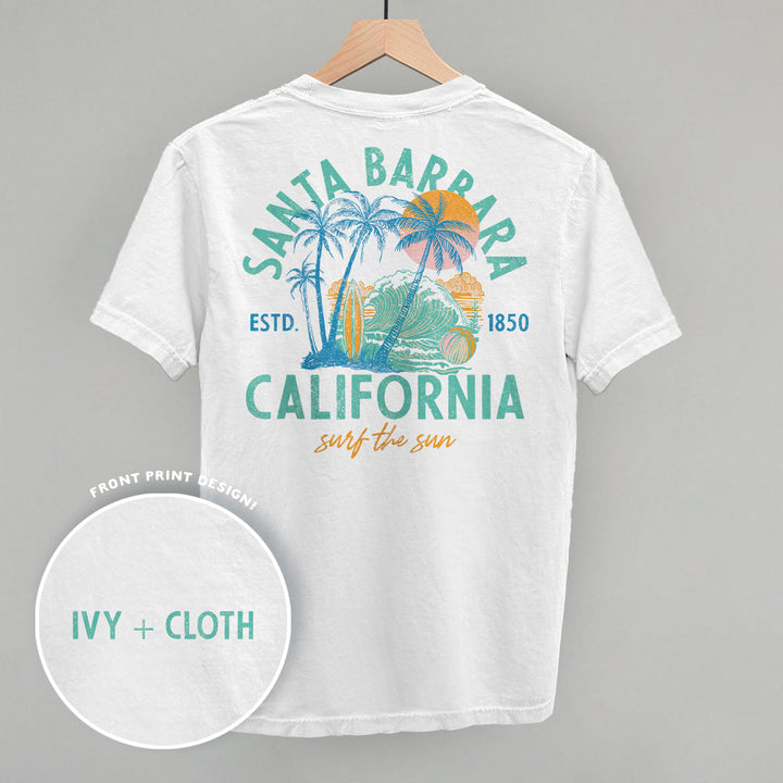 Santa Barbara, CA Surf The Sun (Back Print)