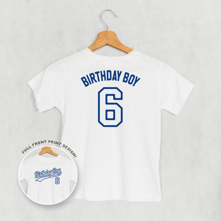 Birthday Boy Varsity #6 (Kids Back Print)