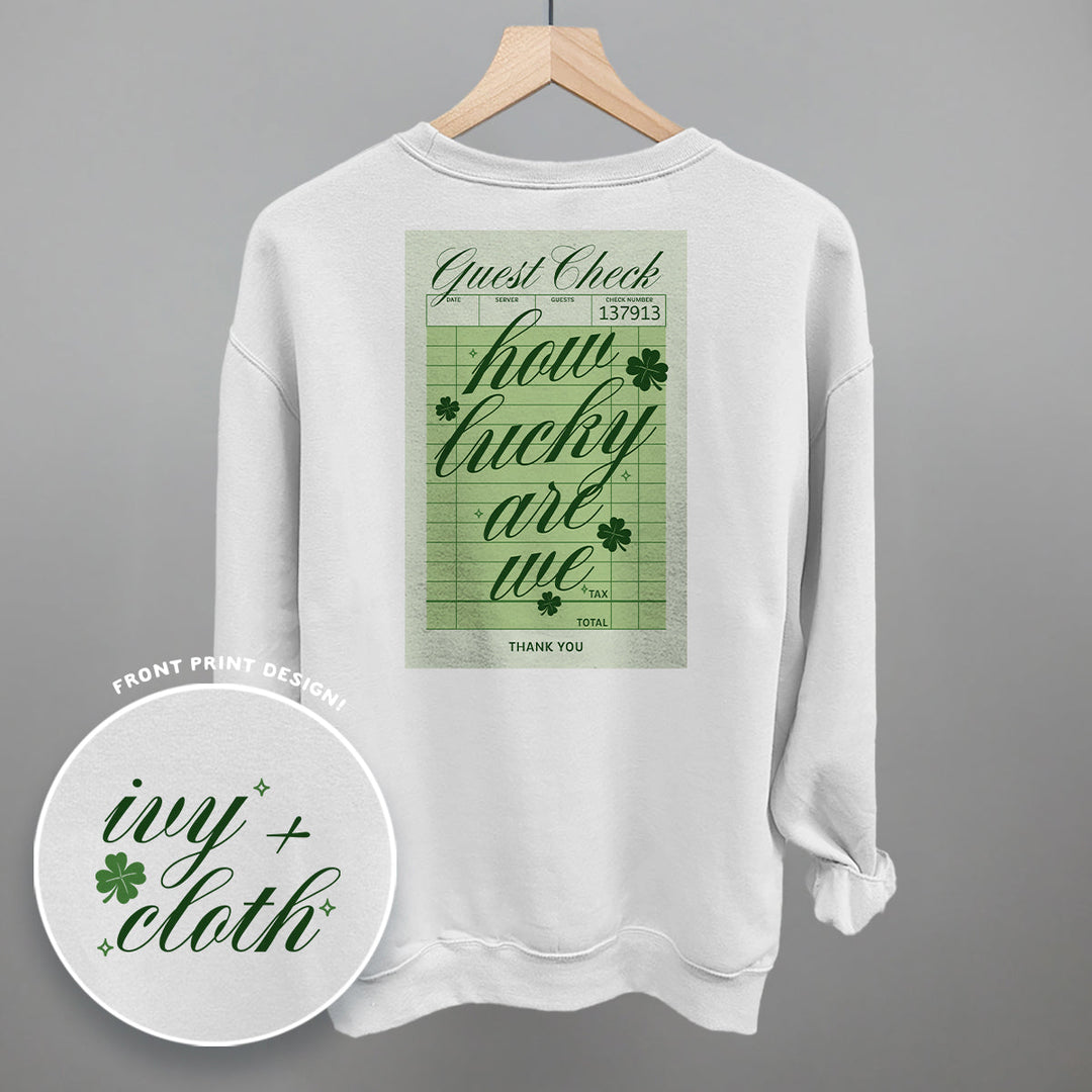 How Lucky Are We Guest Check (Back Print)