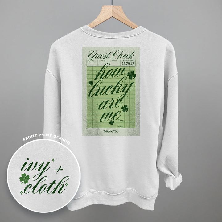 How Lucky Are We Guest Check (Back Print)