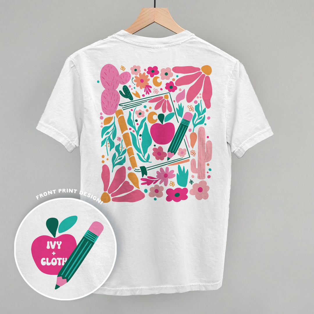 Abstract Floral Teacher Doodle (Back Print)