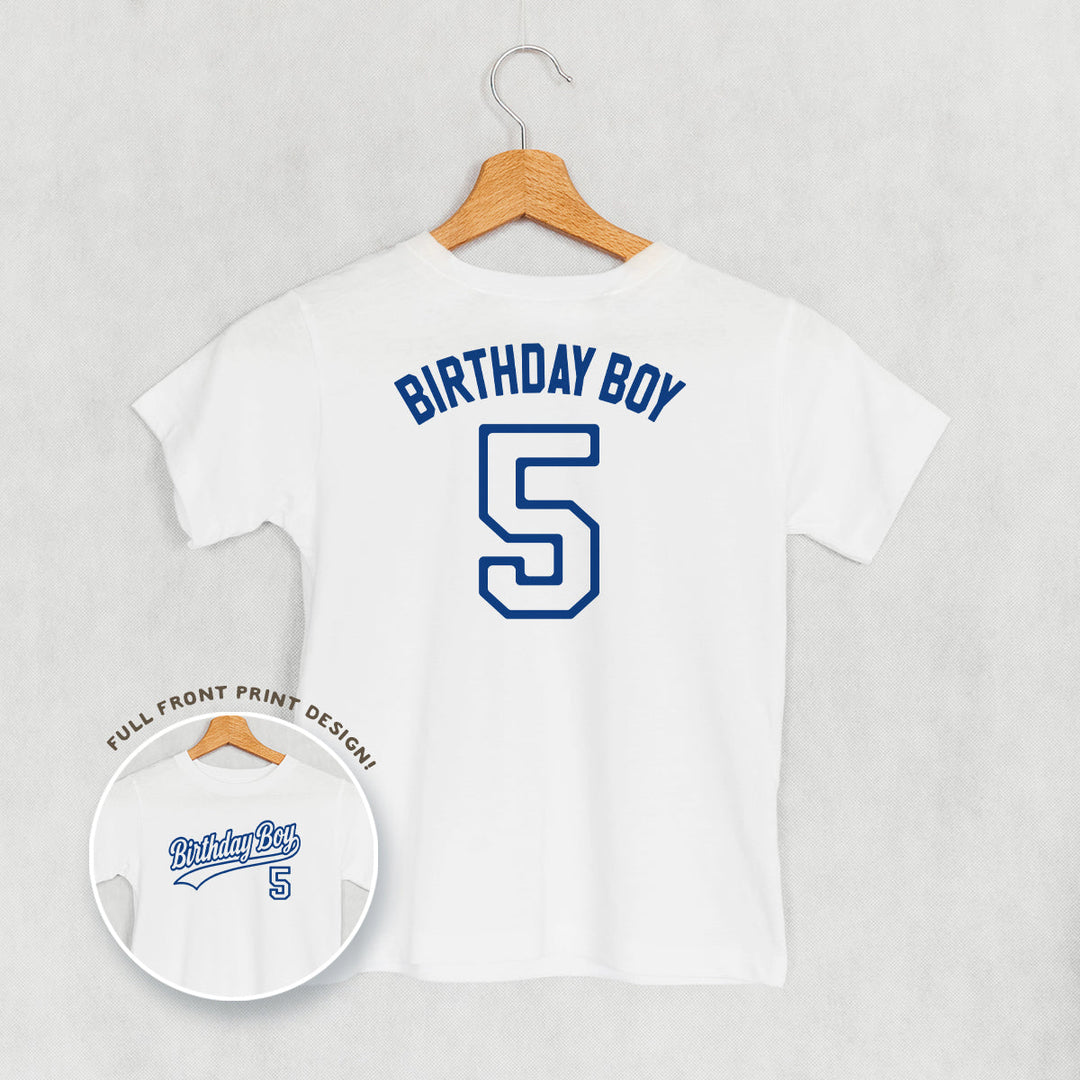 Birthday Boy Varsity #5 (Kids Back Print)