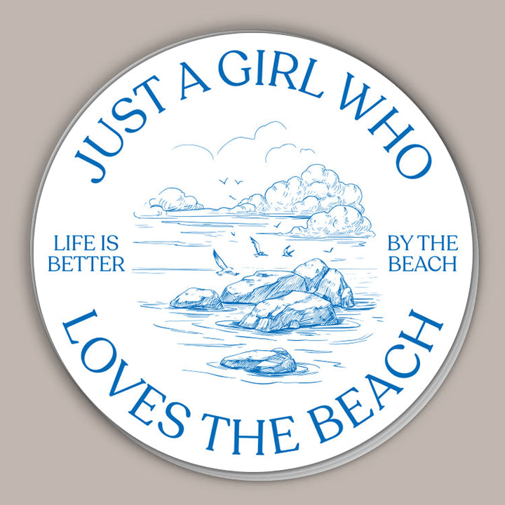 Just A Girl Who Loves The Beach (Decal)