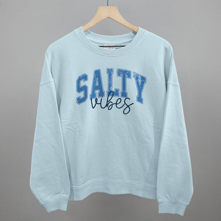 Salty Vibes Arch + Script Distressed