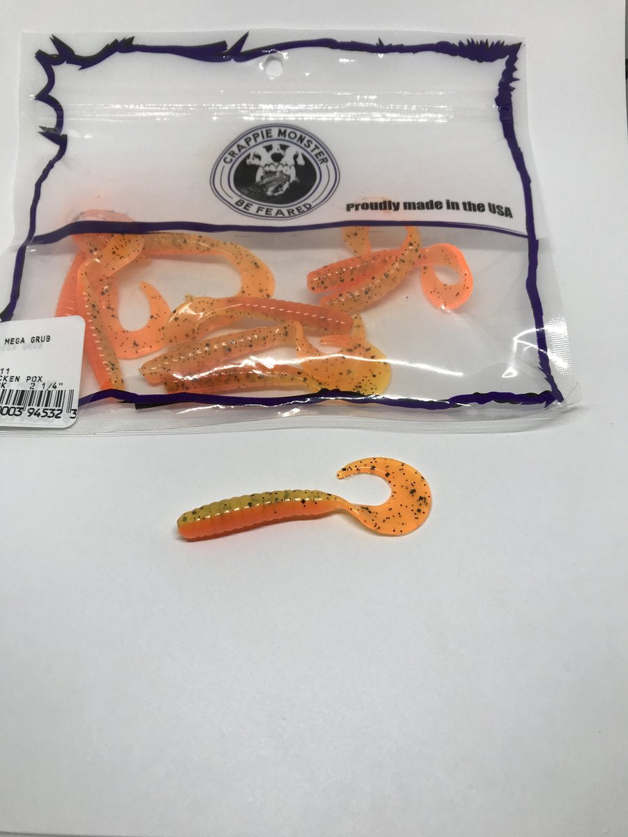 MG211 Crappie Monster Mega Grub 2-1/4” Chicken Pox