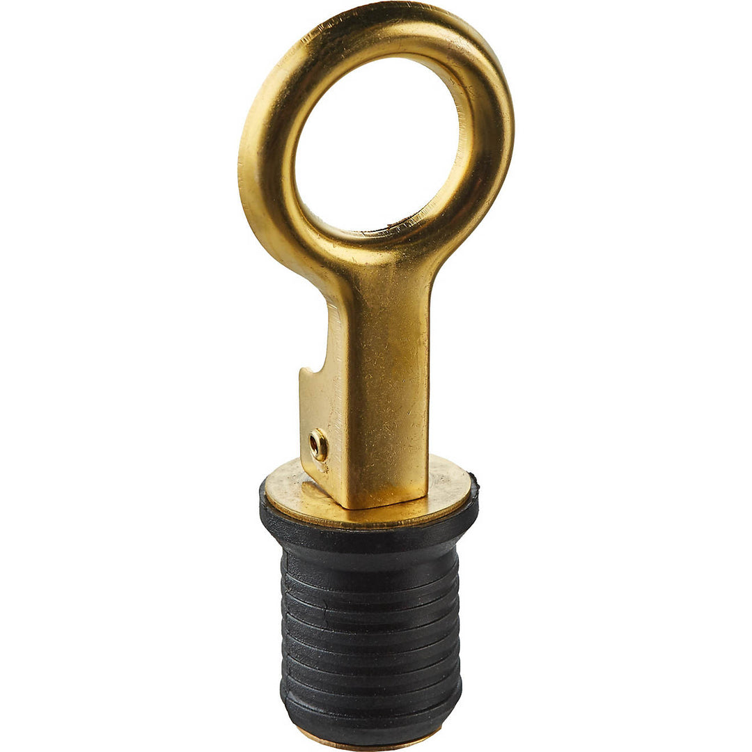 Brass snap drain plug