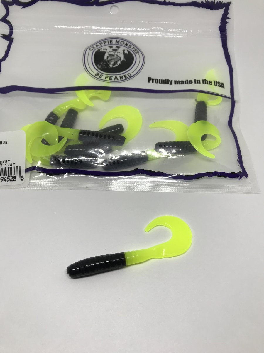 MG215 Crappie Monster Mega Grub Yellow Jacket 10 pk