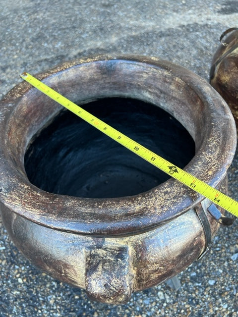 Antiqued Brown Mexican Pottery for Plants