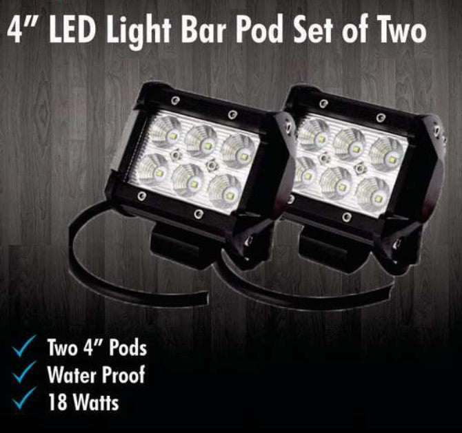 SET OF TWO 4" LED OFF ROAD WORK LIGHTS