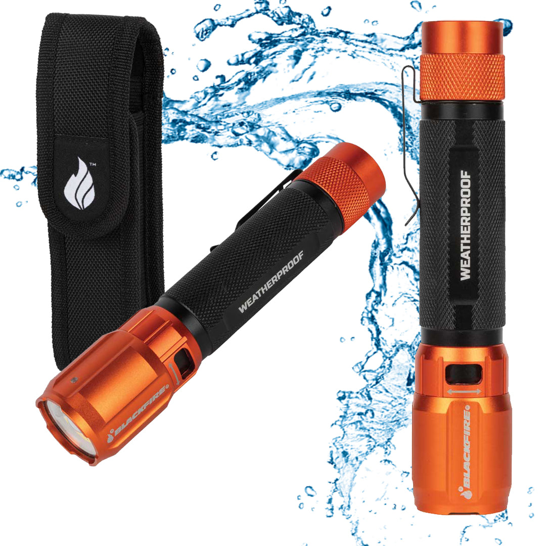 BLACKFIRE BBM6413 - Rechargeable Weatherproof 2-Color 1000 Lumen Flashlight