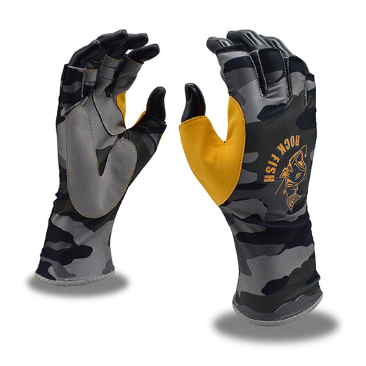 ROCK FISH™, Fish Baiter™ half finger Guide gloves  #FP1000R